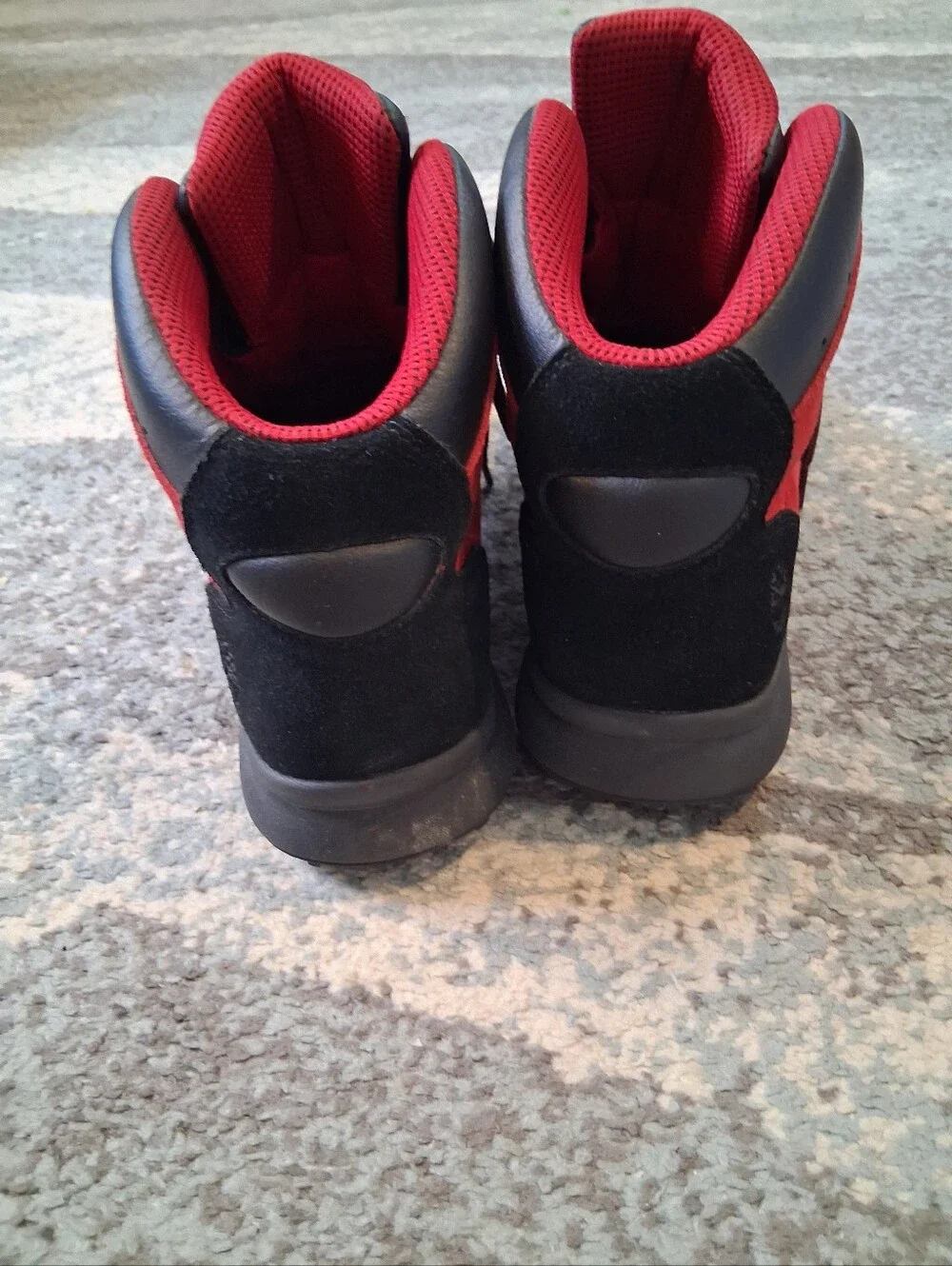 Timberland Men’s Red and Black Suede World Hiker Mid Boots